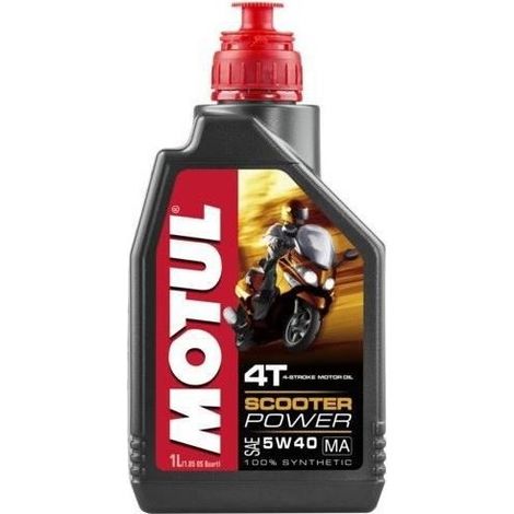Bidon huile lubrifiant Motul Scooter Power 4T 5W40 1L pour