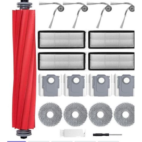 17-Piece Robot Vacuum Cleaner Accessory Set – Spiral Brush, 4 Sealed Bags, 2 Filters, 4 Pads, 4 Side Brushes (1/5)
