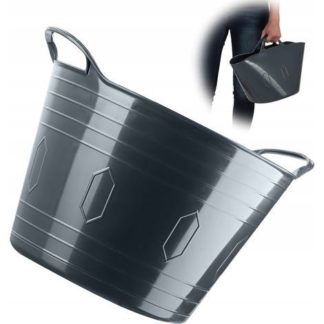 KADAX Flexible Basket, universeller Wäschekorb, Waschbecken, 15 l, grau
