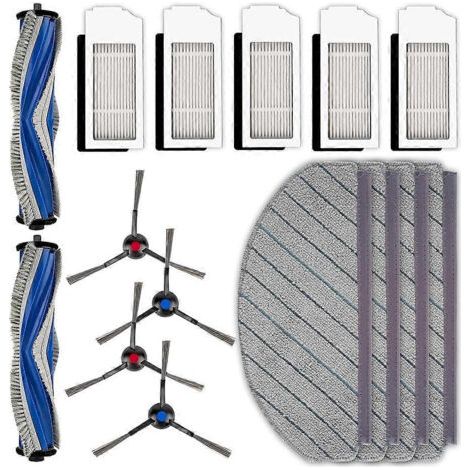 Accessoires pour aspirateur robot ECOVACS DEEBOT N20 Plus/N20 Pro Plus : brosse rotative, brosses latérales, filtres, lingettes de nettoyage