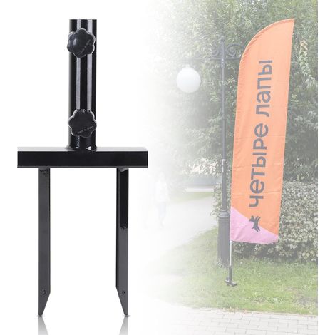 Supporto regolabile per asta portabandiera da esterno (8–29 mm) – Picchetto metallico da terra per bandiere pubblicitarie, ombrelloni o decorazioni da esterno