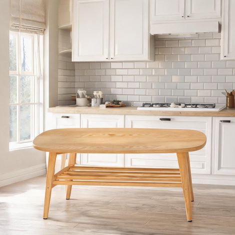 Table de salle à manger en engineered bois 120 x 60 x 42 cm (1/5)