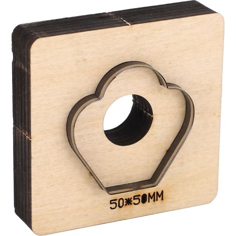 Jeu de 1 emporte-pièce pétale acier allié 50x50mm, matrice de découpe robuste pour carton, pâte polymère, tissu, scrapbooking DIY. (1/5)
