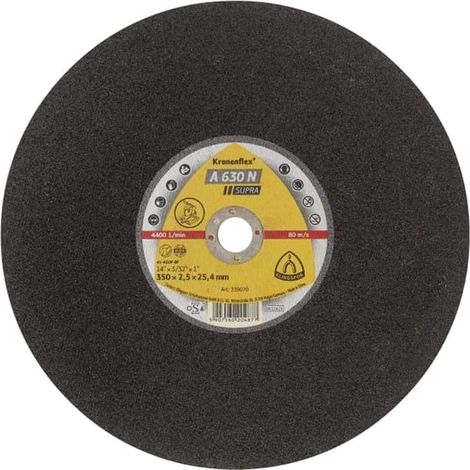 KLINGSPOR 353328 A 630 N SUPRA LOT DE 10 GRANDES DISQUES À TRONÇONNER POUR ACIER, DROITS, 406 MM X 3,2 MM X 25,4 MM