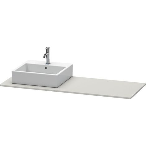 Consola Duravit XSQUARE 16x1400x550mm con recorte de hormigón izquierdo (1/3)