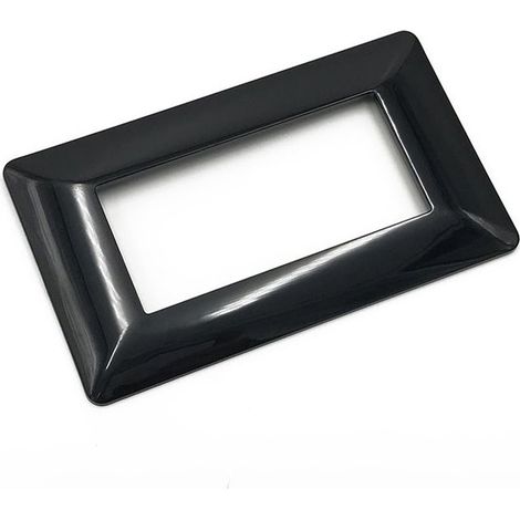 Placca Nera 4 posti Compatibile con Bticino Matix