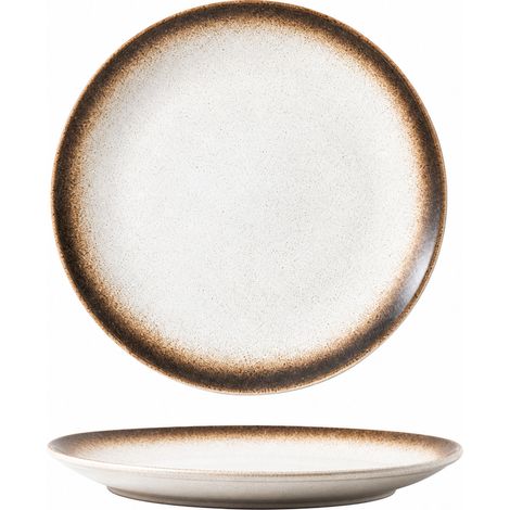 Assiette japonaise plate 6 pouces, décor or sésame
