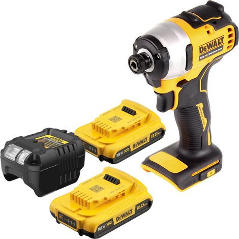 Llave de impacto sin cable DeWalt DCF 809 D2 18 V 190 Nm 1/4" sin escobillas + 2x batería recargable 2,0 Ah + cargador