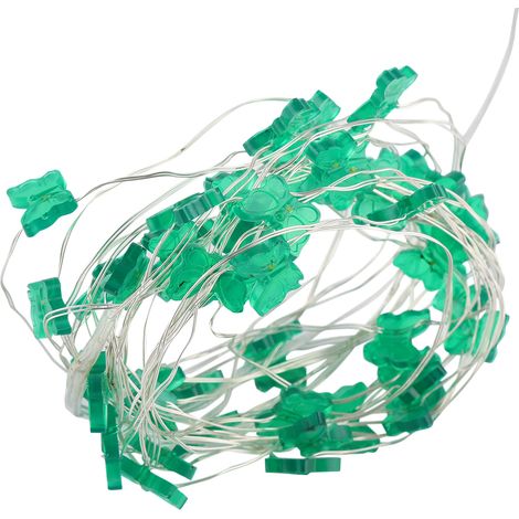 Batteriebetriebene Lichterkette mit 50 LEDs in Schmetterlingsform, weiß, für Hochzeiten, Partys und Garten, zum Aufhängen, (1/5)