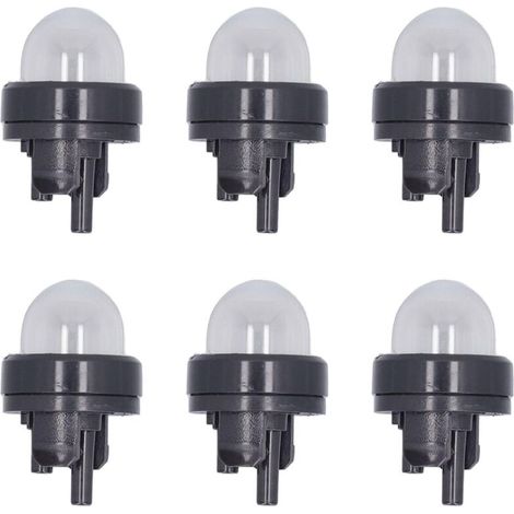 Ampoule d'huile de Tronçonneuse, Pièces de Rechange en Plastique et Caoutchouc 188-512, Taille Compacte, Ensemble d'ampoules d'amorçage 6 Pièces pour Petit Moteur 2 Temps
