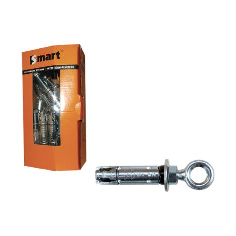 PGB SMART Cheville métallique à expansion M8x90mm avec œillet en acier zingué – Boîte de 15 pièces
