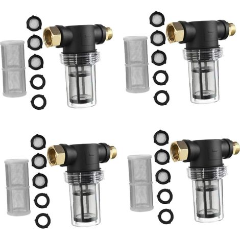 4 Ensembles Filtre De Robinet Tuyau Filtre Évier Filtre à Eau du Robinet Adoucisseur d'eau du Robinet Remplacement du Filtre du Robinet Adoucisseur d'eau pour Lavabo Nylon (1/5)