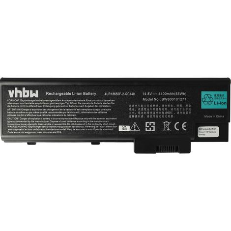 vhbw Akku kompatibel mit Acer Travelmate 4502WLMi, 4600, 4502LCi, 4504, 4501WLM, 4503, 4503LCi, 4601, 4502 Notebook (4400 mAh, 14,8 V, Li-Ion) (1/5)
