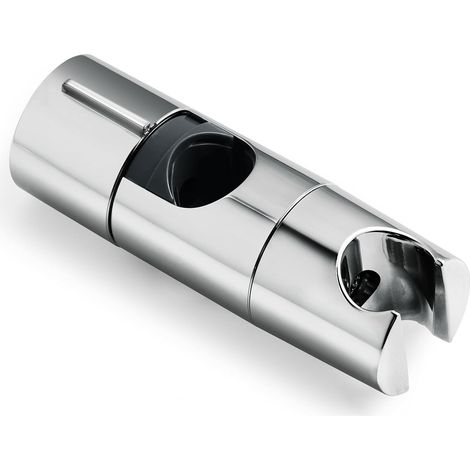 Support de douchette réglable (diamètre 18-25 mm) pour barre coulissante, fixation coulissante amovible, rotation à 45°. (1/5)