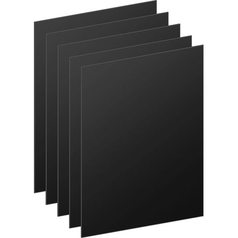 5 Pièces Plaque Acrylique Noire 150 x 100 x 2 mm Kunststoffplatte Plaque Plastique, Feuilles en Acrylique avec Film Protecteur pour Cadre Photo, Présentation de Projet, DIY, Peinture, Gravure (1/5)