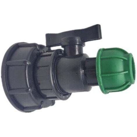 IBC - Portable Ton Barrel Accessoires Joint de tuyau de jardin Adaptateur de joint de tuyau en PE sûr et durable pour les connecteurs d'eau de maison et de jardin Generic (sortie 32 de la vanne de fi (1/3)