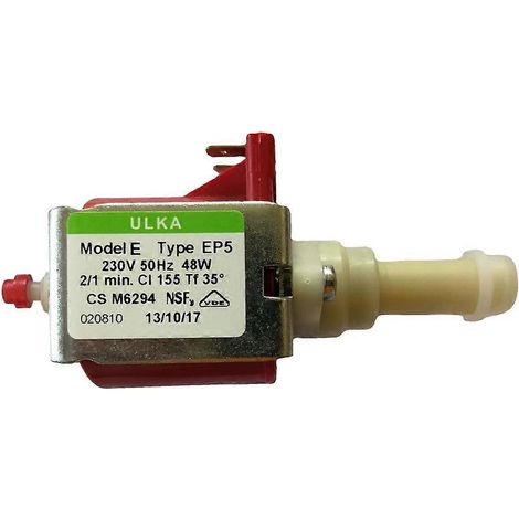 Pompe à eau Ulka EP5 48W 230V pour machines à café Bauknecht 481236018581 et DeLonghi 5132106900 422245945091 (1/5)