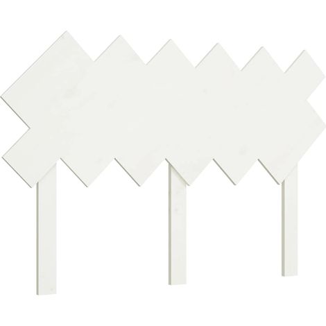 Maison Exclusive - Bett-Kopfteil Weiß 122,5x3x80,5 cm Massivholz (1/5)