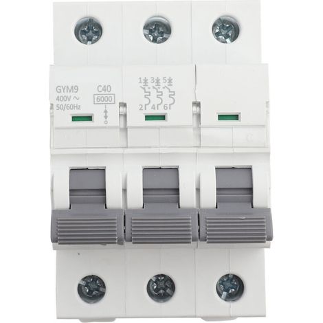 Eosnow Disjoncteur tripolaire GYM9-C65 230/400 V CA 50/60 Hz IP20, protection contre les fuites électriques, disjoncteur de courant 40 A (1/4)
