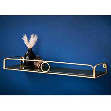 60cm Gold Ring Shelf - Black & Gold