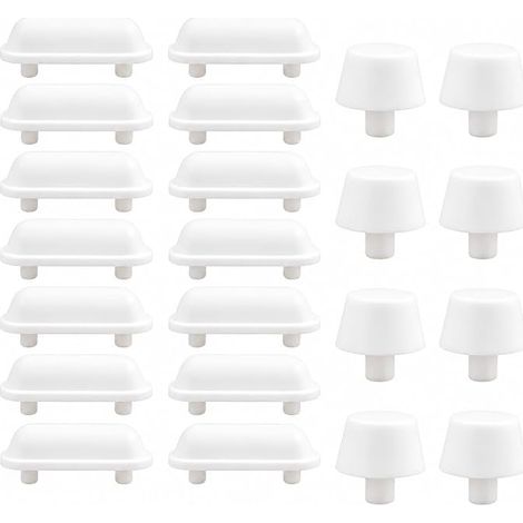 24 PCS Amortisseurs Siège WC, Tampons Couvercle Toilette Antichoc et Antibruit, Coussinets de Protection pour Abattant WC, Patins de Remplacement Stables pour Améliorer le Confort (1/5)