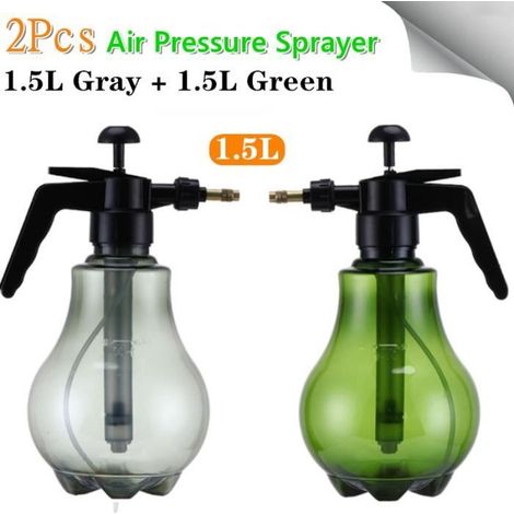 Pulvérisateur,2 pièces main pulvérisateur à pression d'air désinfection pulvérisateur bouteille réglable - Type 1.5L Gray Green (1/4)