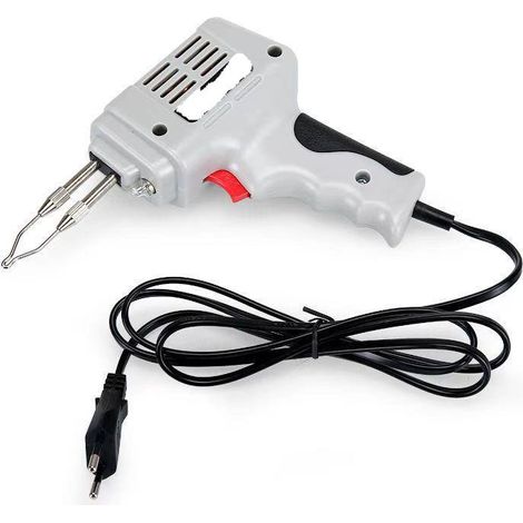Fer à souder électrique, fer à souder manuel, EU 220 V 100 W, fer à souder électrique avec fil à souder et lumières (1/4)