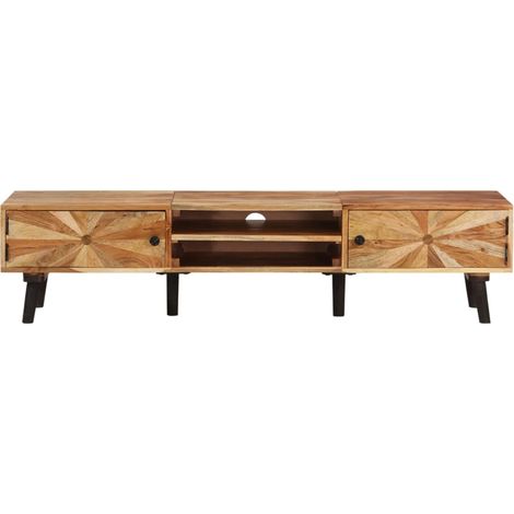Maison Exclusive - Mobile Porta TV 145x35x35 cm in Legno Massello di Acacia