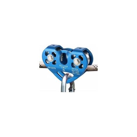 Bricoomarket – Carrucola tandem da 30 kN per arrampicata – Carico massimo 30 kN – Diametro cavo 12 mm – Lega di alluminio e acciaio inossidabile (1/5)