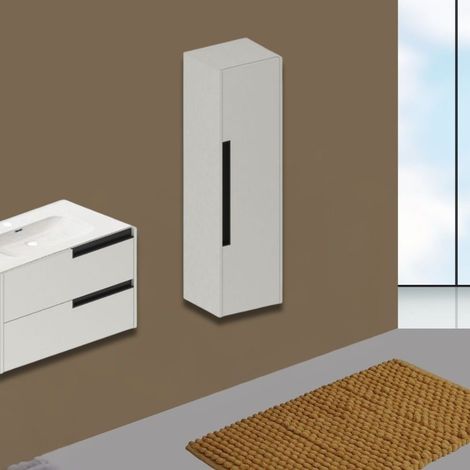 Colonne de salle de bain suspendue couleur cachemire 35x30x120H cm - Former (1/3)