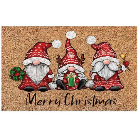 Tapis De Porte Gnome Extérieur Tapis D'Entrée Antidérapant Déco Porche Paillasson de Bienvenue Décoratif de Noël Tapis D'Entrée Pour Salle De Bain, Cuisine, Entrée, Balcon, Bureaux, Garage (1/5)