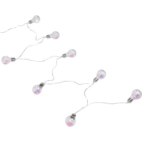 Guirlande lumineuse E27 ampoules papillons 100LED fil cuivre décor chambre fille fête mariage anniversaire cadeau USB ou piles (sans piles) (10 papillons, 100LED, multicolore) (1/5)