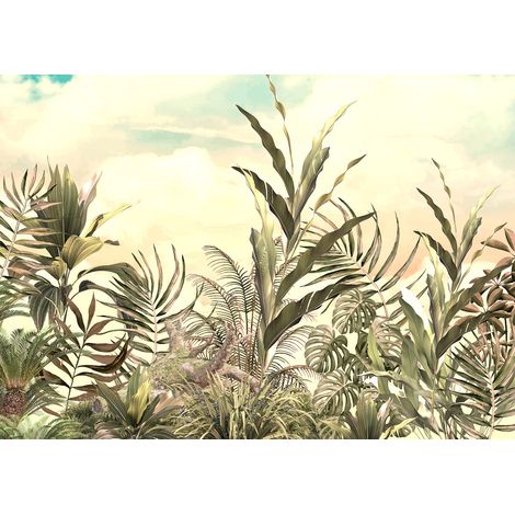 Papier peint panoramique - Plantes Tropicales - 130 cm x 92 cm (1/2)