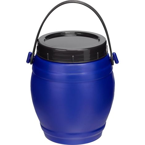 Garronda 1,5 Liter Behälter mit Deckel Futtertonne Weithalsfass BPA-frei Kleines Fass Wasser Box mit Deckel Ideal als transportbox Sichere Aufbewahrung und Lagerung GD-0086, Blau