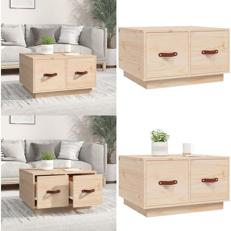Table basse 60x53x35 cm Bois massif de pin - Table Basse - Meuble Salon - Table D'appoint - Table Design - Bois Massif - Home & Living (1/5)
