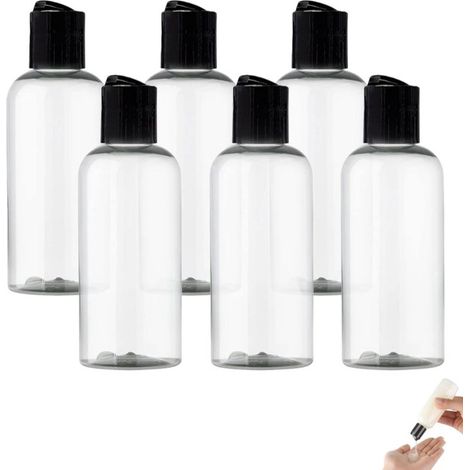 Einzelteile – Reiseflaschen – leere Reiseflaschen mit Quetschverschluss – auslaufsichere Shampooflaschen – transparente Lotionflaschen – für Shampoo, Lotionen, Cremes (1/4)