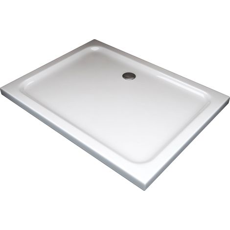 Plato de Ducha Rectangular Rebañado en ABS - Resina H 5 cm con Desagüe Incluido 70x90 (1/3)
