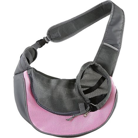 Sac Portable Pour Animaux De Compagnie - Bandoulière Réglable - Matière Oxford - Fond Renforcé En PU - Pour Chats Et Chiens Jusqu'à 10 kg - Noir (1/5)