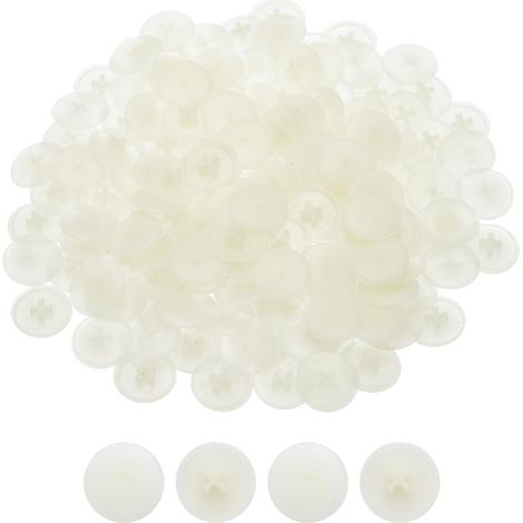 108 Pièces 17mm Cache-Écrou à Vis en Plastique Blanc Chaud (1/5)