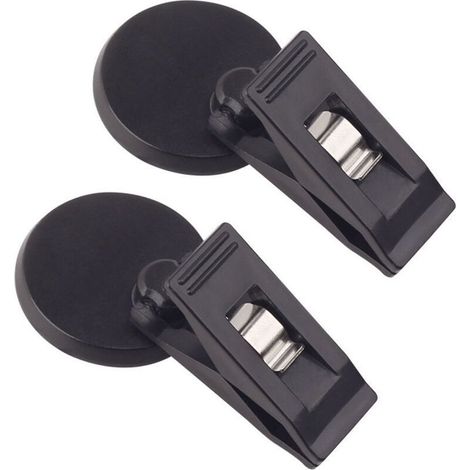 2 pièces Support de Ticket de Parking avec Ventouse, fenêtre de Voiture Pare-Soleil Cartes en Tissu Billets Ventouse avec Pince, Noir (1/5)