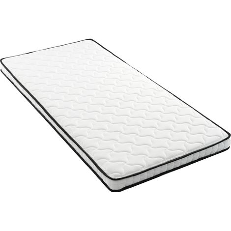 Federkernmatratze 90 × 200 cm, 10 cm dick, Härtegrad H3, ergonomische Module zur Lendenwirbel-Entlastung, gerollt geliefert