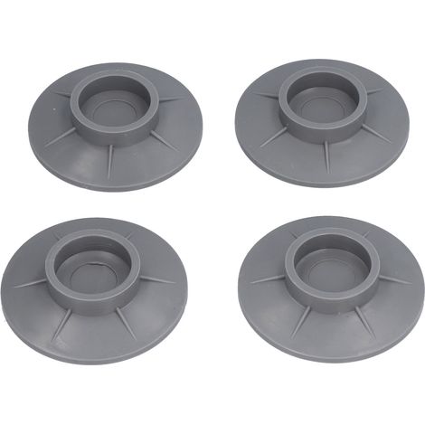 Ortviai Pieds antidérapants pour lave-linge avec ventouses – Lot de 4 en TPU gris, amortissement des vibrations et réduction du bruit (1/4)