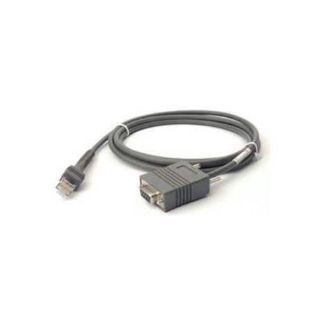 Zebra CBA-R01-S07PBR - Câble série (gris, 2.1336 m, RS232, DB9, connecteur mâle / connecteur femelle, Zebra DS9908 DS9908R)