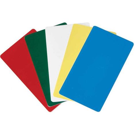 Jeu de 5 étiquettes doeidentification - 5 x 9 cm - Couleurs assorties - Cambro