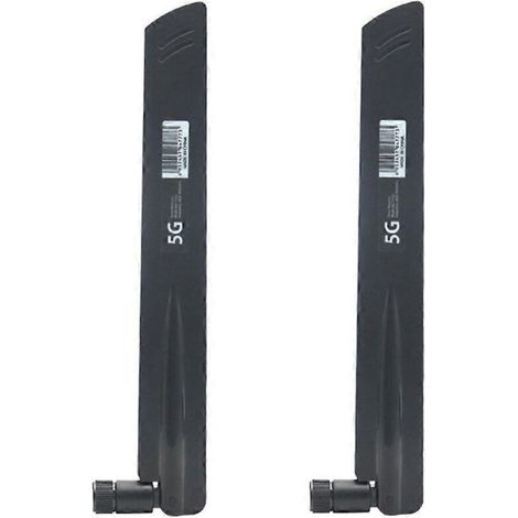 2 antennes 3G/4G/5G 600-6000 MHz, gain 18 dBi, connecteur SMA mâle (C)