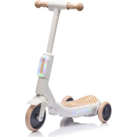 Monopattino Elettrico per Bambini Deluxe 3 Ruote + Casco e Kit Protezioni-Beige (1/5)
