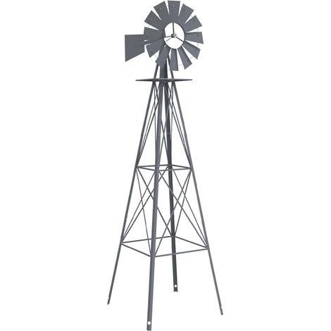 Moulin à vent Gris 84 x 68 x 245 cm Fer CFW169885