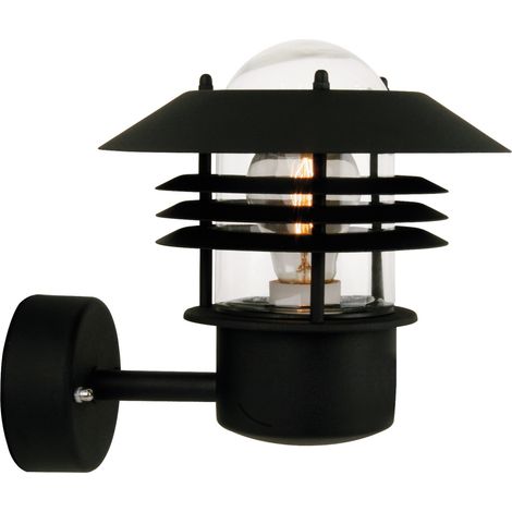 Applique murale luminaire VEJERS Up Métal Seaside noir H. 23 IP54 Nordlux-Extérieur