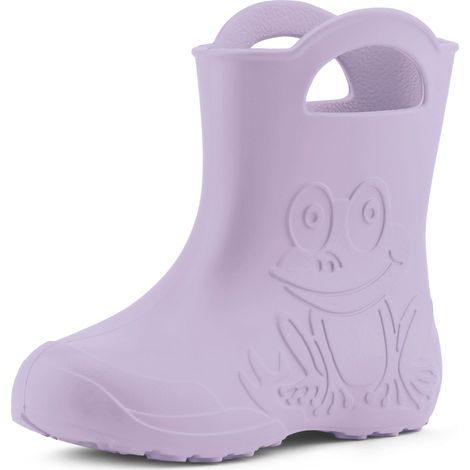 Ladeheid EVA Bottes de Pluie Enfant Bottes en Caoutchouc Légères pour Enfants pour Garçons et Filles LA-CA-01 (Violet, 24/25 EU)