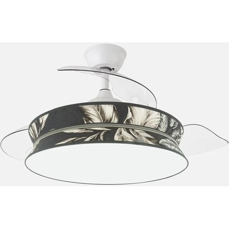 Ventilateur Décor 72 W Blanc/Foncé Motif 108D 3ASP 7200 lm 3000/4000/6000 K Télécommande + Mémo + Température (1/2)